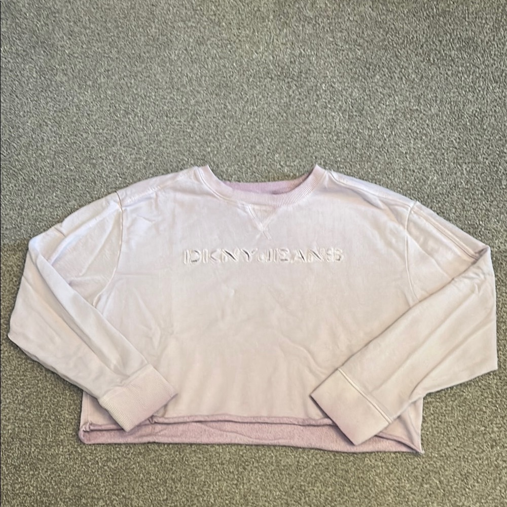 EUC DKNY cropped sweatshirt. Size M